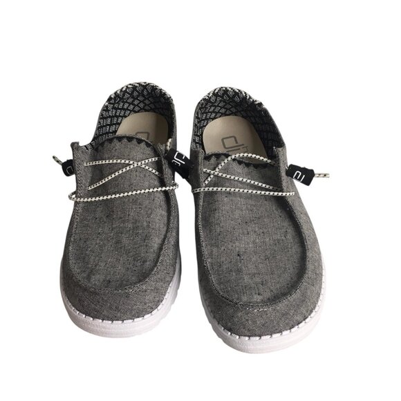 Hey Dude Wendy Shoes Womens Size 8 Gray Chambray Slip On Loafers SKU 121414203 - Picture 11 of 12